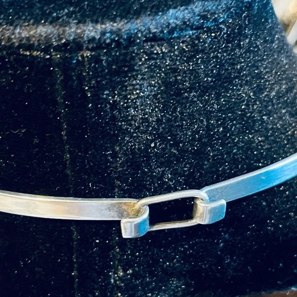 Sterling Silver 925 Torque Torc Modernist Necklace Ring Collar Vintage - Picture 3 of 9